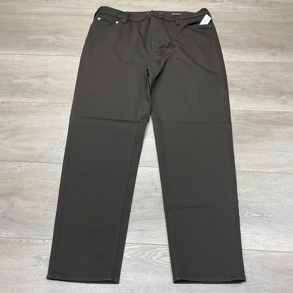 Banana Republic Traveler Pants Mens 38x32 Coffee Bean Athletic Tapered Fit